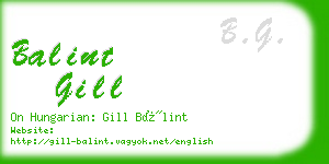 balint gill business card
